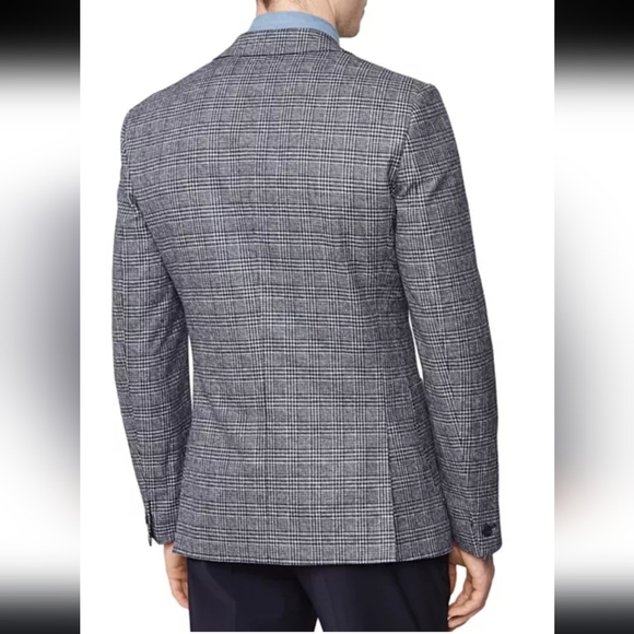 Reiss Glen Plaid Slim Fit Blazer Size 36R - Picture 3 of 12